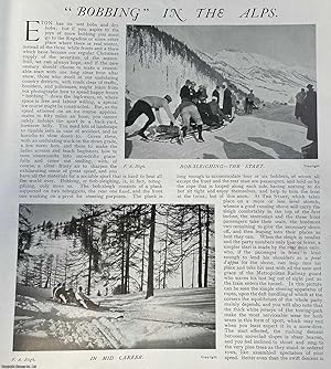 Bobbing in the Alps ; Winter Sports. Several pictures and accompanying text, removed from an orig...