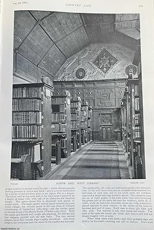 The Library, Merton College, Oxford. Several pictures and accompanying text, removed from an orig...