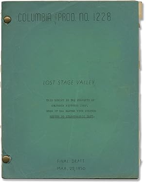 Stage to Tucson [Lost Stage Valley] (Original screenplay for the 1950 film)
