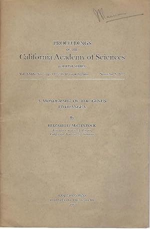 A Monograph of the Genus Hydrangea