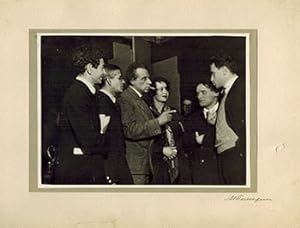 Portrait of the Russian director Vsevolod Meyerhold with teh actress Zinaida Reich,and the writer...