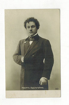 Portrait of the Russian-Jewish actor Robert Adelheim (1860-1934). First edition of the photograph.