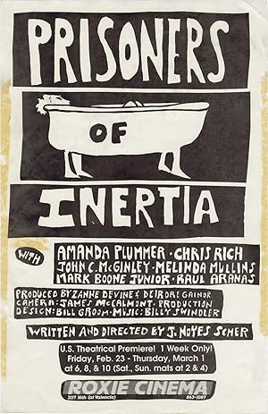 Prisoners of Inertia (Original theatrical premiere poster for the 1989 film at San Francisco's Ro...