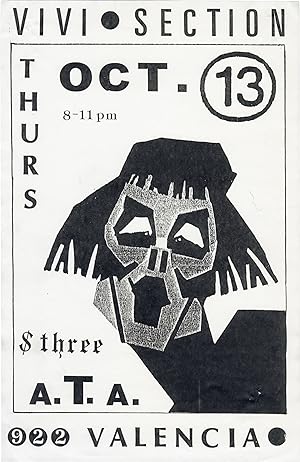 Original poster for a performance by Vivi Section [ViviSection] at the Artists' Television Access...