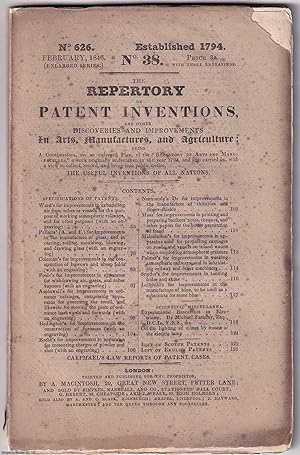 February 1846. The Repertory of Patent Inventions, and other Discoveries and Improvements in Arts...