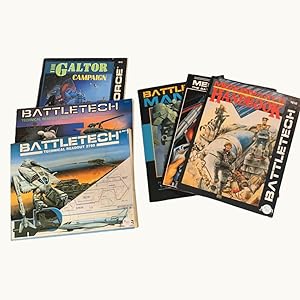 Lot of 6 Battletech, Mechwarrior, and Battleforce Rulebooks