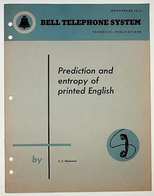 Prediction and Entropy of Printed English [Bell Monograph]