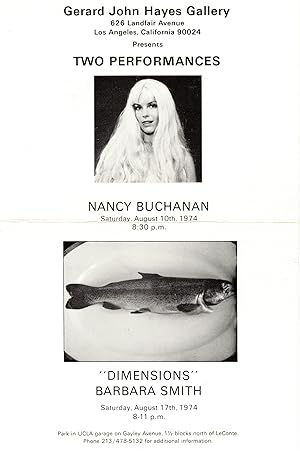 Buchanan / Smith Two Performances invitation