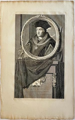 Antique print, engraving | Portrait of Thomas More, published ca. 1700, 1 p.