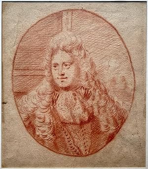 Antique drawing | Portrait of a man with wig, ca. 1690, 1 p.