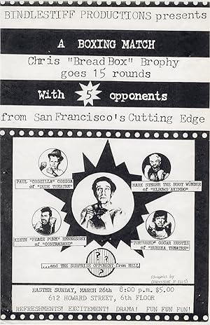 Original "A Boxing Match: Chris 'Bread Box' Brophy Goes 15 Rounds with 5 Opponents from San Franc...