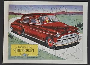 The New Chevrolet for 1950 A Chevrolet jig-saw puzzle from a dealership in New Jersey.