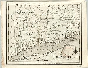 Connecticut An early map of the state of Connecticut.