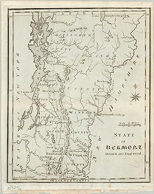 State of Vermont Drawn and Engraved An early map of the state of Vermont.