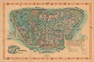 Disneyland "Version "B" of the scarce first edition Disneyland souvenir map."