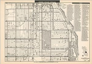 [Incomplete Set of Maps from the Chicago Real Estate Board] Fascinating collection of 10 mid-cent...