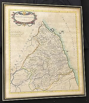 Northumberland Fine hand coloured map