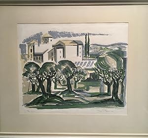 Olive Trees, Amboise - A Signed & Numbered Colour Lithograph