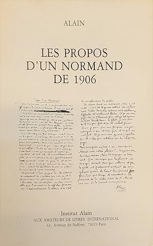 Les Propos d'un Normand de 1906 à 1910