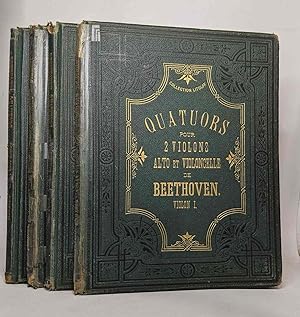 Quatuors pour 2 violons alto et violoncelle de Beethoven - 4 volumes: Violon I / violon II / Alto...