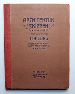 Hermann Billing / H. Billing - Architekturskizzen - 48 Tafeln, komplett - orig. Ausgabe von 1904