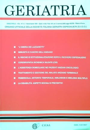Geriatria - Vol XI N. 2 - Marzo Aprile 1999