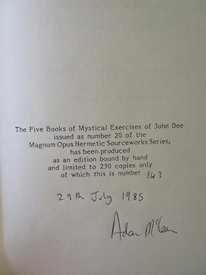 MYSTERIORUM LIBRI QUINTI: or, The Five Books of Mystical Exercises of Dr. John Dee: An Angelic Re...