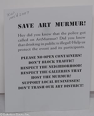 Save Art Murmur!