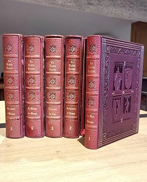 Les Romans de la Table Ronde (5 volumes avec suite et un dessin en couleurs signé) Le Roi Artus -...