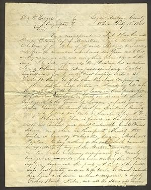 Manuscript letter describing squatting on property close to Logan, Ohio, owned by the Ohio Purcha...