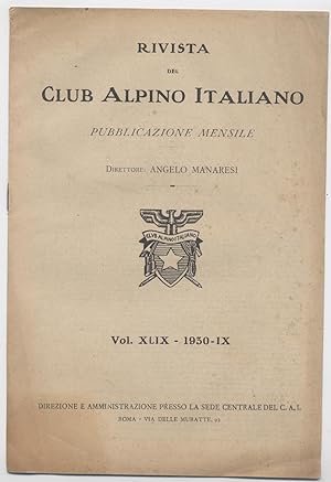 Club alpino italiano Rivista mensile Indici anno 1930