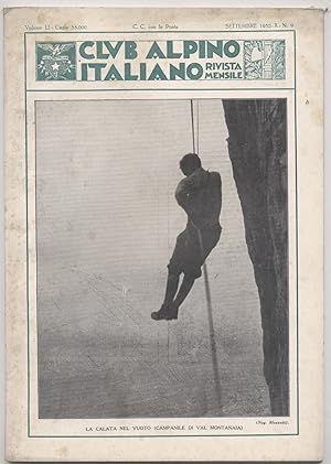 Club alpino italiano Rivista mensile Settembre 1932