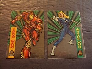 Two Marvel Suspended Animation Cards #3-4 Of 9 Iron Man, Invisible Woman