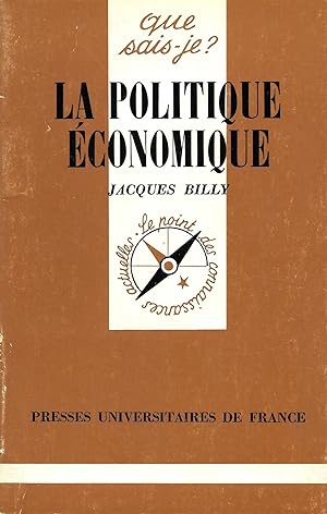 Politique économique (La), "Que Sais-Je ?" n°720