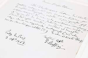 Lettre autographe signé du compositeur Gioacchino Rossini à un très cher ami : "Cose importantiss...
