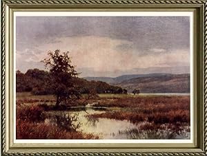 Loch Vennachar in the Trossachs region of Scotland,Vintage Watercolor Print