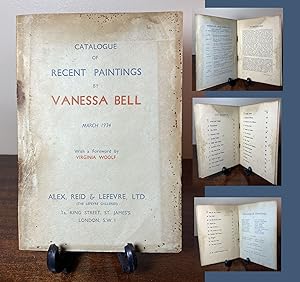 CATALOGUE OF RECENT PAINTINGS BY VANESSA BELL. Very Rare With a Foreword by Virginia Woolf
