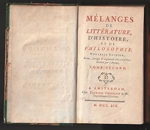 Mélanges de Litterature, d'Histoire, et de Philosophie. Vol. 11