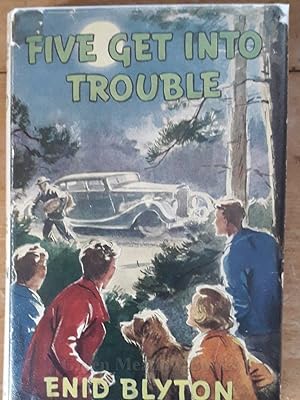 FIVE GET INTO TROUBLE - LOVELY BLYTON SIGNED BOOKPLATE!