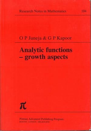 Analytic Functions - Growth Aspects.