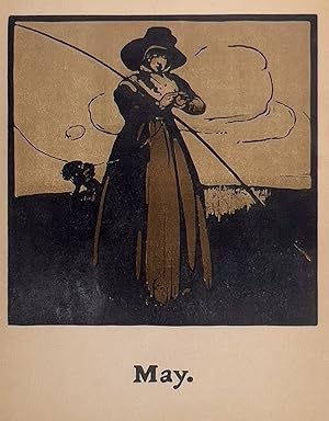 May. FISHING. [Woodblock print from "An Almanac of Twelve Sports"]