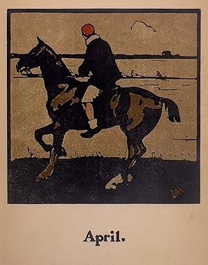 April. BOATING. [Woodblock print from "An Almanac of Twelve Sports"]