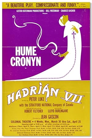 [Promotional Handbill for] HADRIAN VII