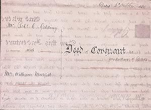 19th Century Deed of Covenant