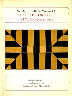 Arts Decoratifs Styles 1900 et 1925