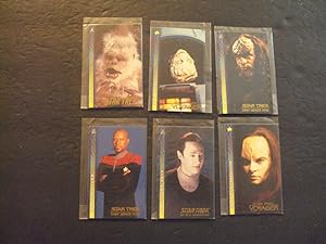 6 Star Trek TNG/DS9/Voyager Playmates/Skybox Trading Cards