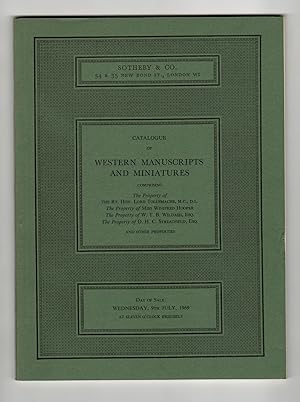 Catalogue of Western Manuscripts and Miniatures