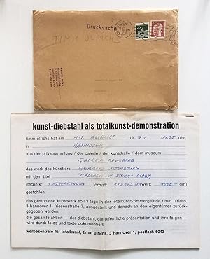 Timm Ulrichs. Werbezentrale für totalkunst. 1971 Hannover. Libro d'artista