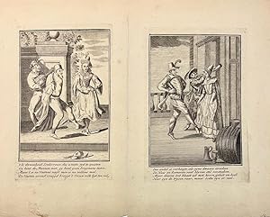 Antique prints, etching and engraving | Vastenavond / Shrove Tuesday, published ca. 1720, 2 pp.