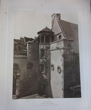 Planche 1910 BOURGES HOTEL LALLEMANT ESCALIER DU CORPS DE LOGIS ANTERIEUR HOTELS ET MAISONS XV ET...